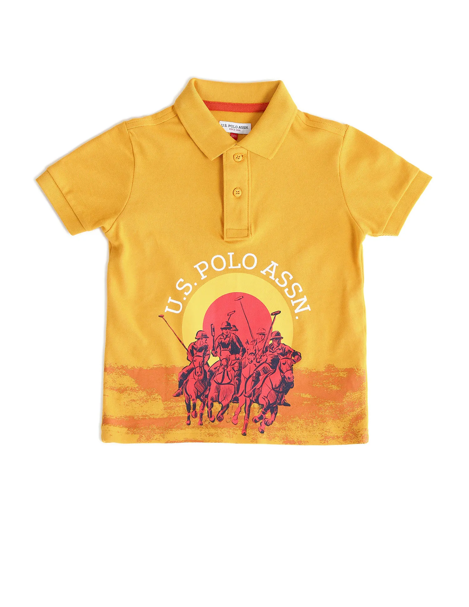 U.S. Polo Assn. Kids Boys Printed Regular Fit Polo Shirt