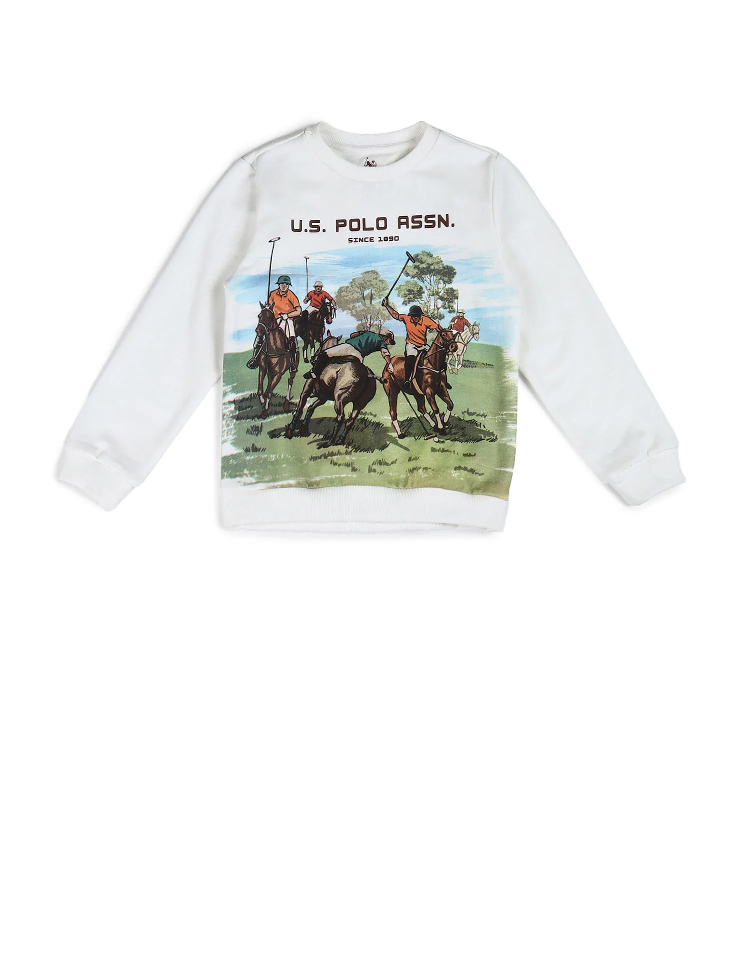 Brand Printed Regular Fit Sweatshirt for Boys at U.S. Polo Assn. Kids