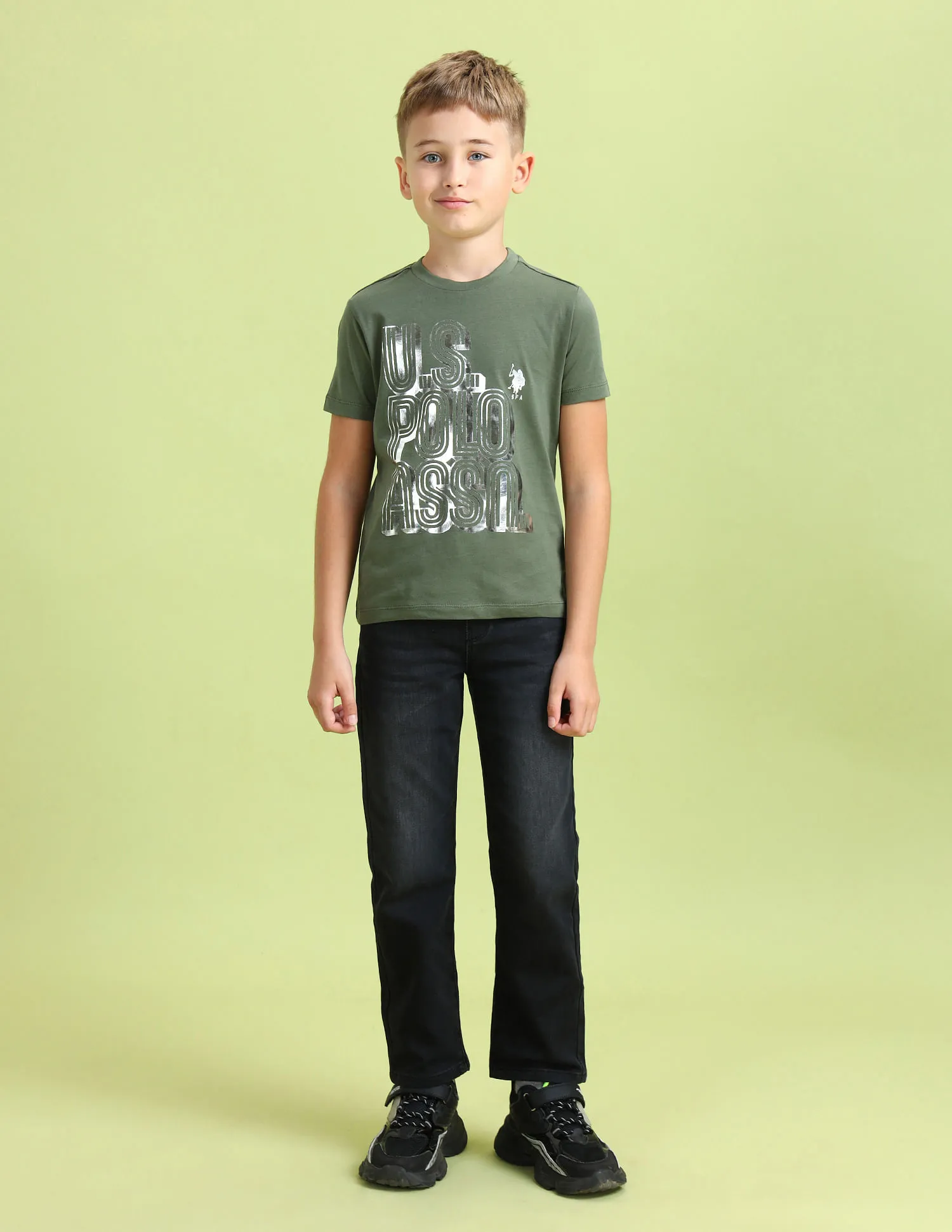 U.S. Polo Assn. Kids Boys Brand Regular Fit T-Shirt