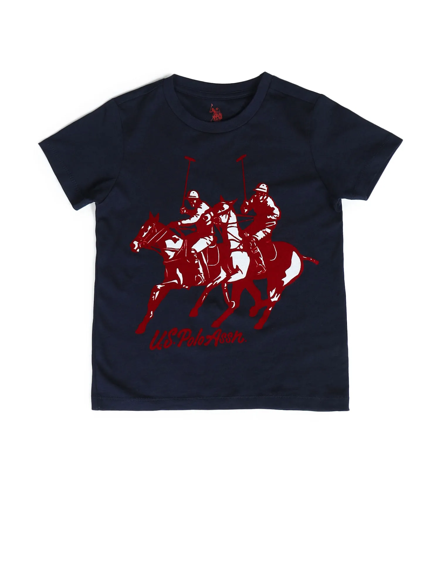 U.S. Polo Assn. Kids Boys Brand Printed Regular Fit T-Shirt