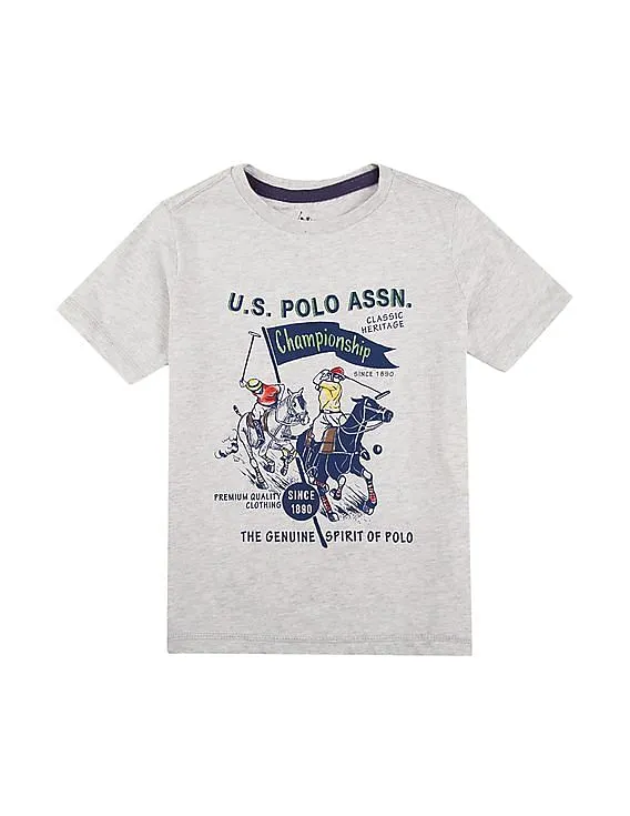 Heathered Printed T-Shirt for Boys - U.S. Polo Assn. Kids