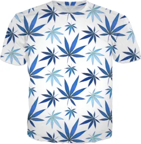 T-shirt with Marijuana Leaf Pattern