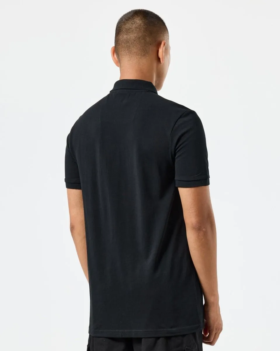 Weekend Offender Caneiros Short Sleeve Polo Shirt in Black