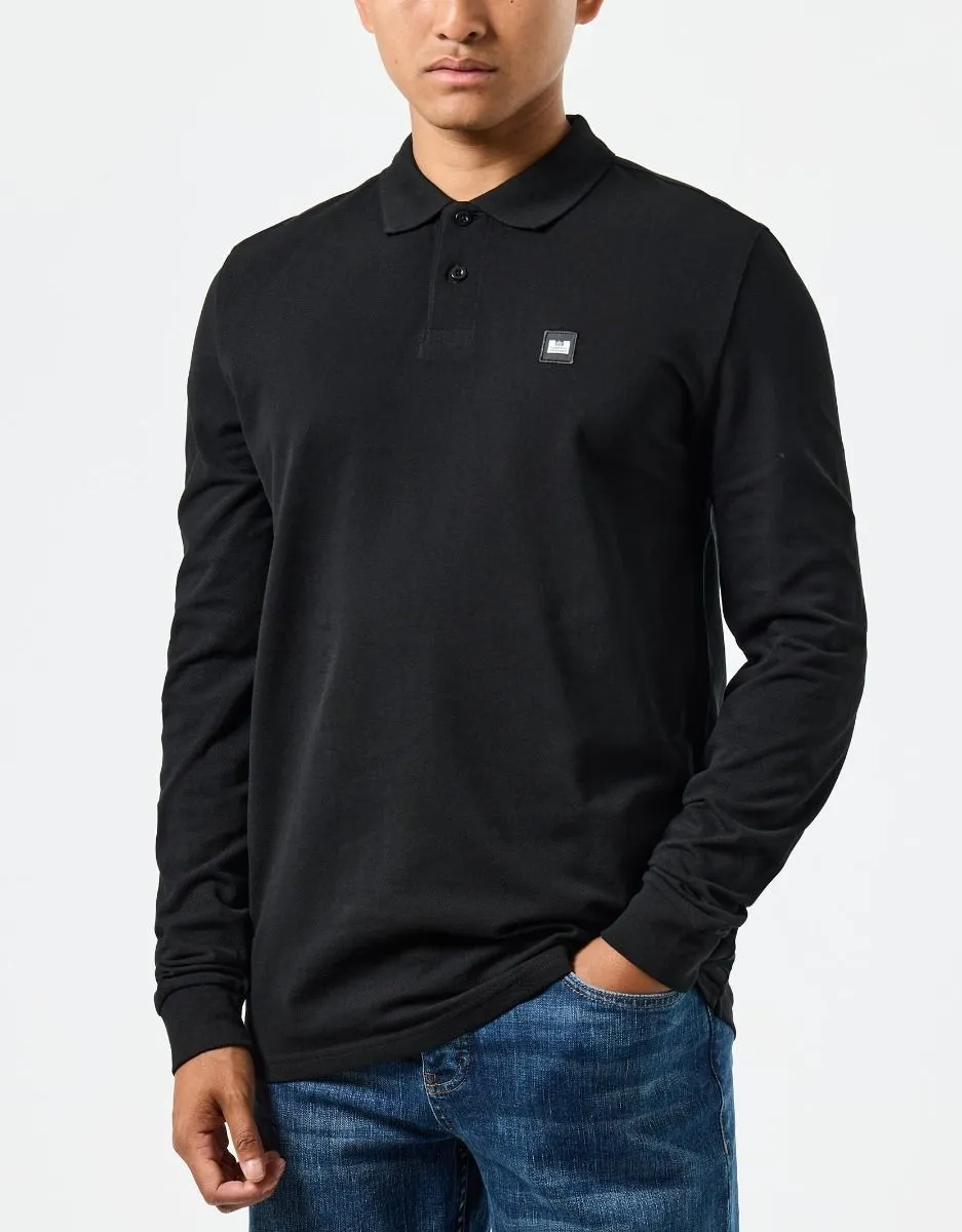 Weekend Offender Dice Long Sleeve Polo Shirt - Black