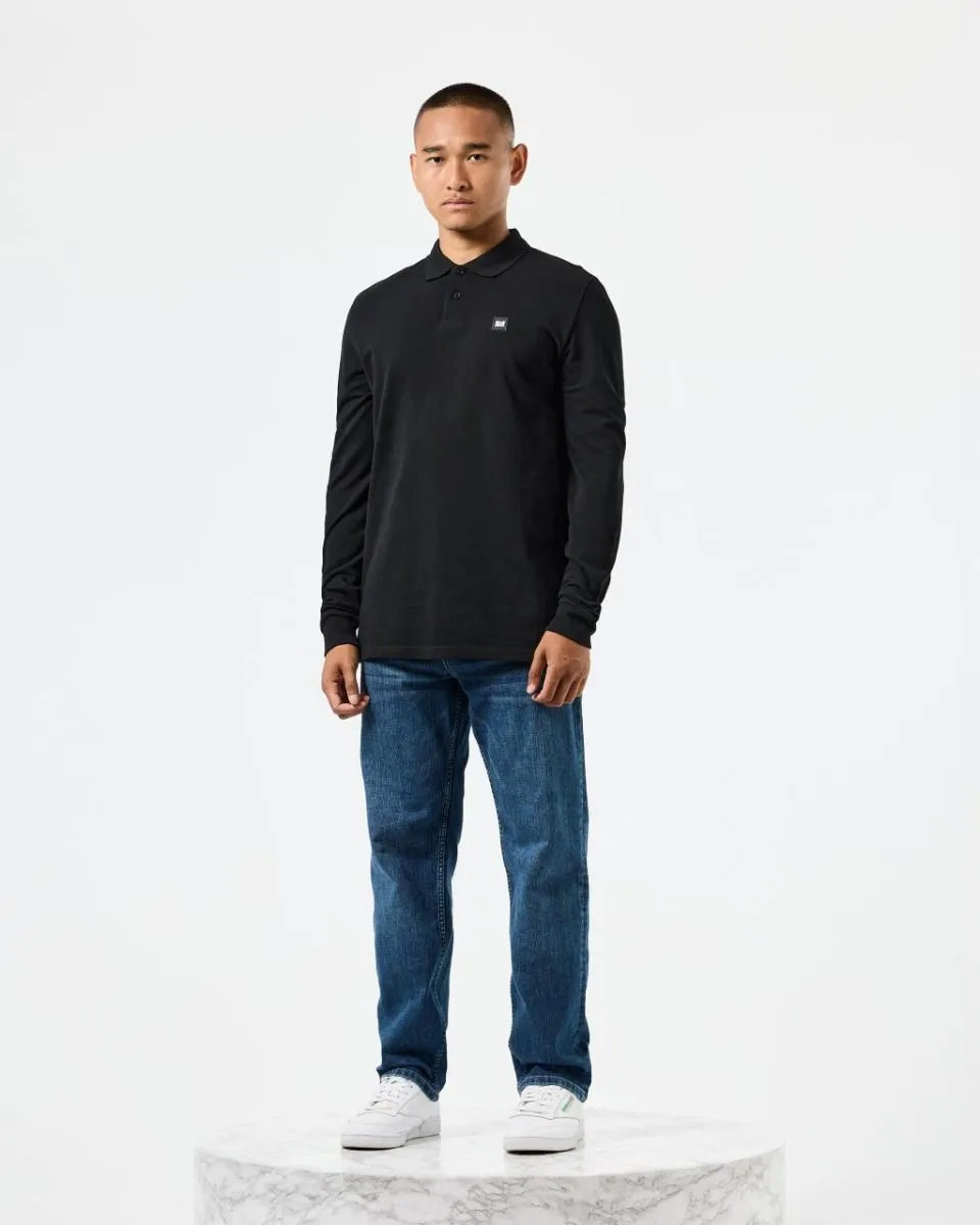 Weekend Offender Dice Long Sleeve Polo Shirt - Black