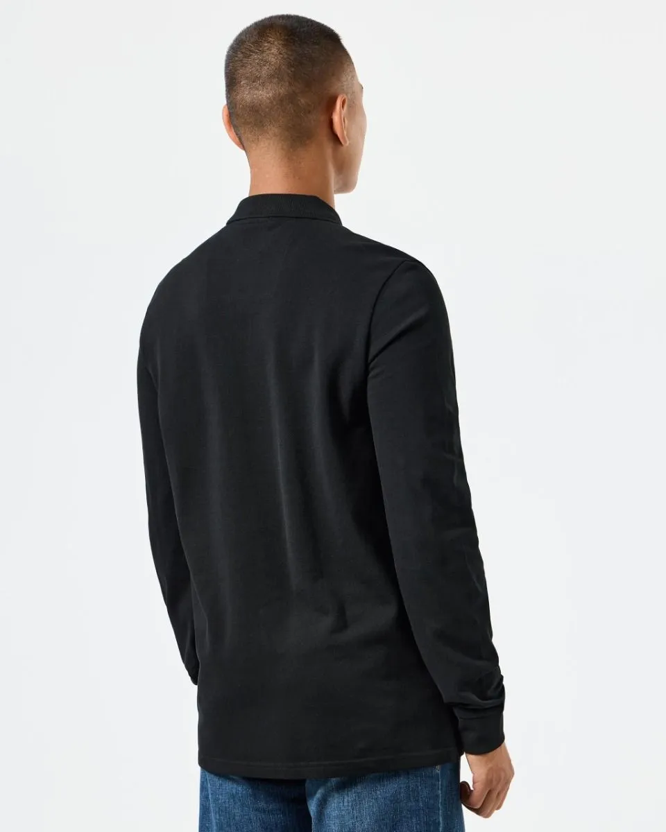 Weekend Offender Dice Long Sleeve Polo Shirt - Black