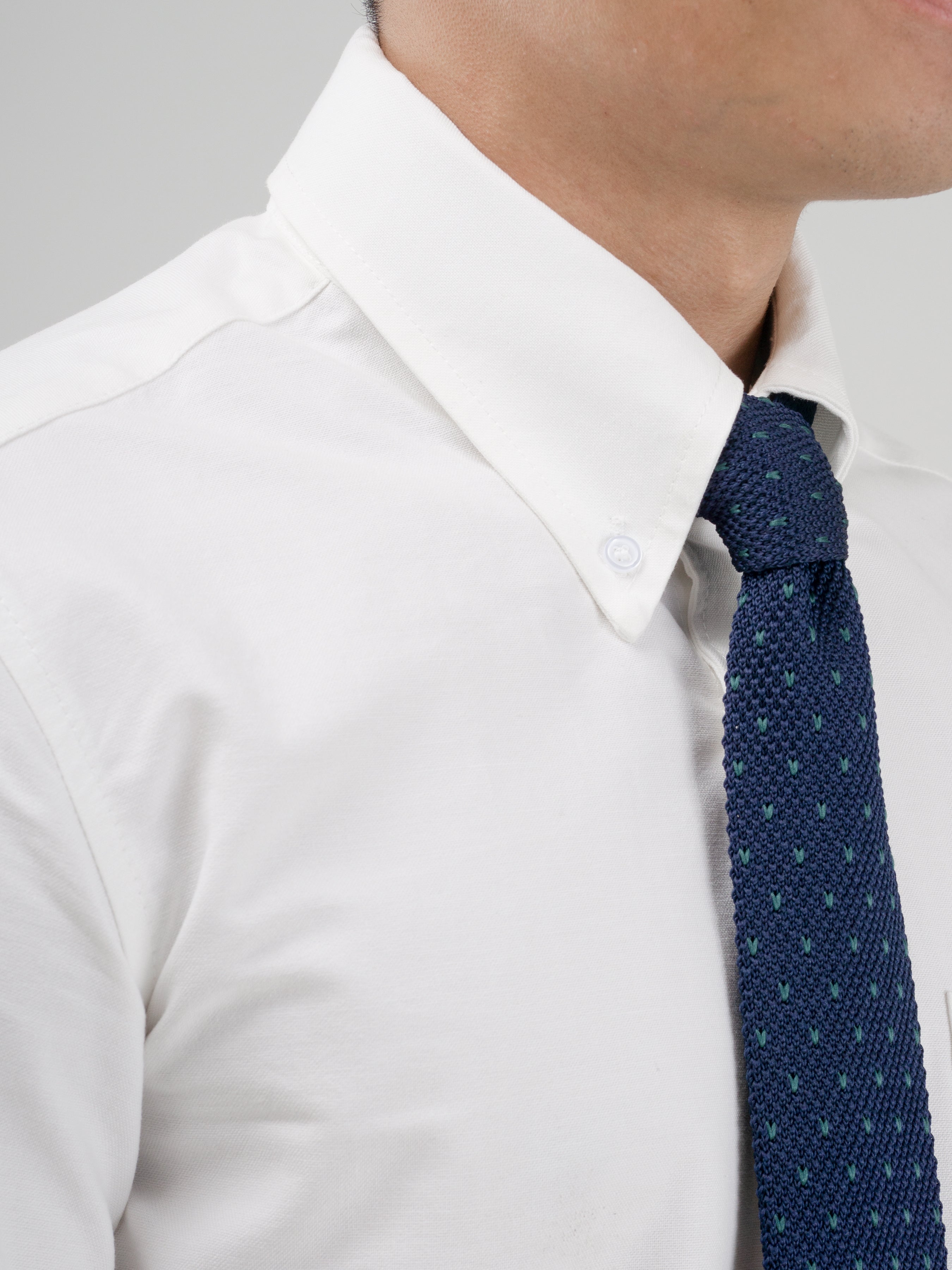 White Oxford Button-Down Collar Formal Shirt