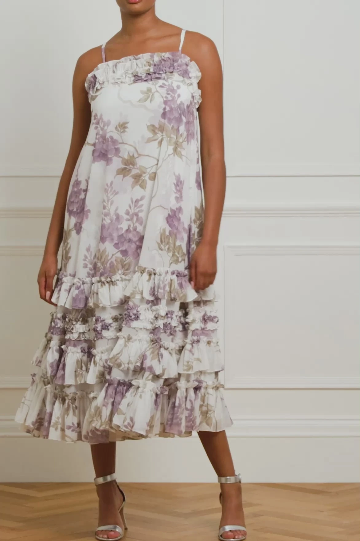 Chiffon Wisteria Cami Ankle Gown