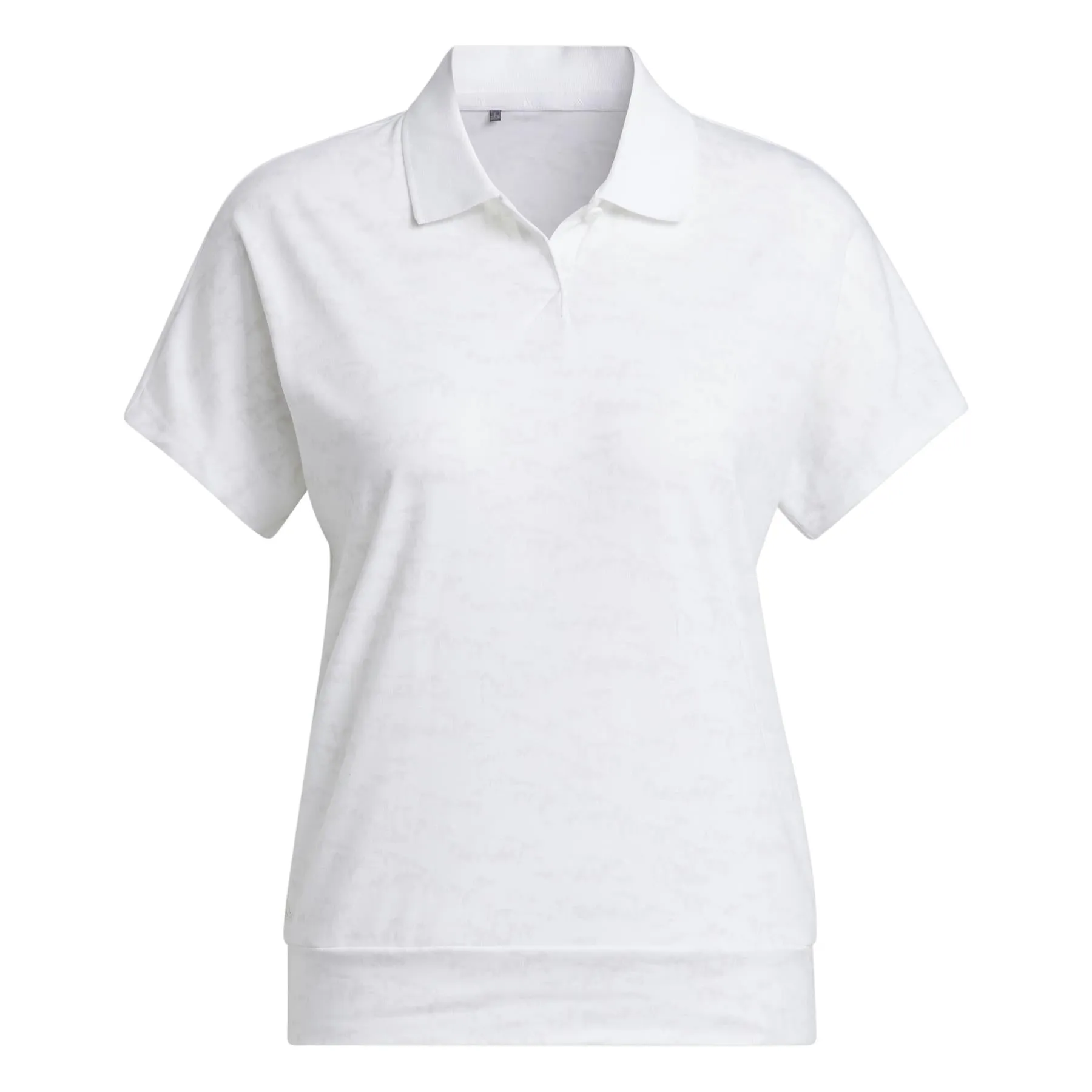 Women's White Melange Printed Polo Shirt - SU23