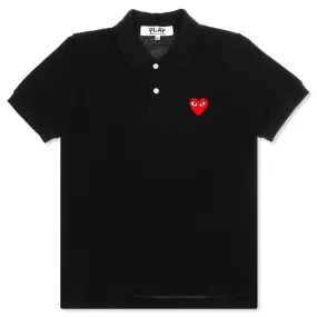 Red Black Polo Shirt for Women
