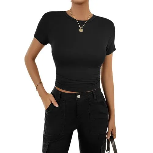 Women's Short Sleeve T-Shirts - Streetwear Solid Color