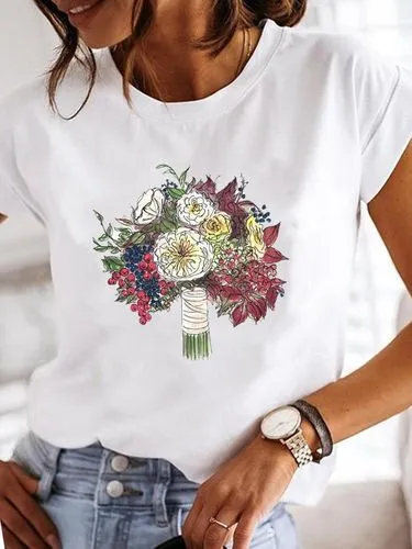 Women's Short Sleeve T-shirts with Mama Prints