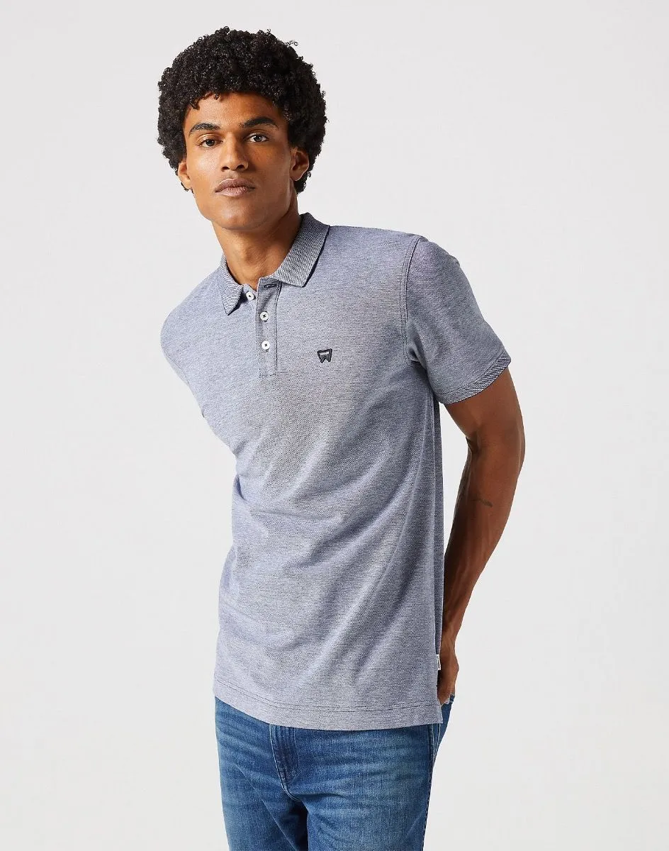 Navy Wrangler Refined Short Sleeve Polo Shirt