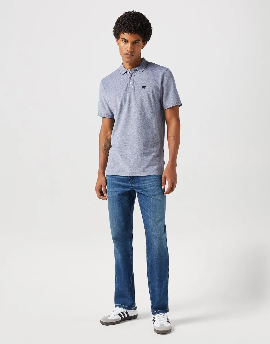 Navy Wrangler Refined Short Sleeve Polo Shirt