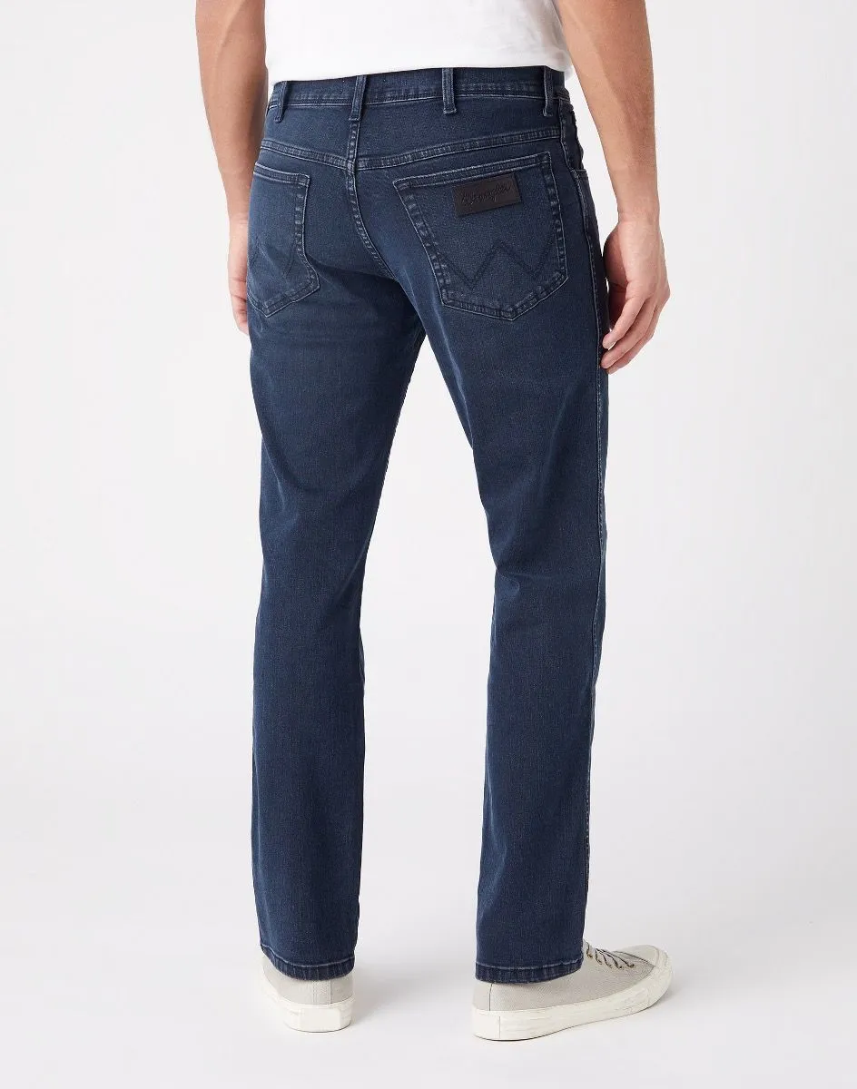 Wrangler Texas Slim Stretch Denim Jeans - Bruised River