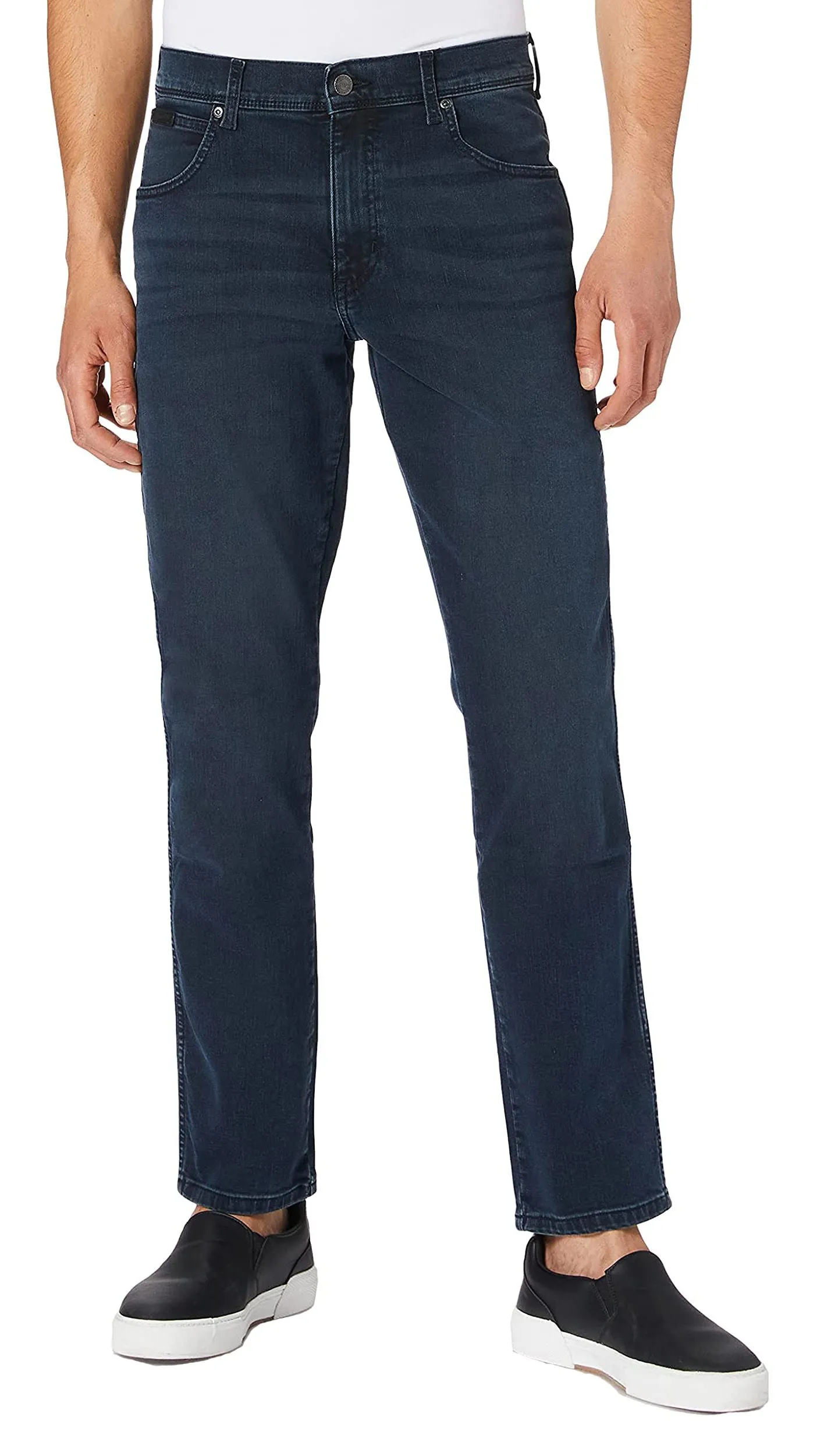 Wrangler Texas Slim Stretch Denim Jeans - Bruised River