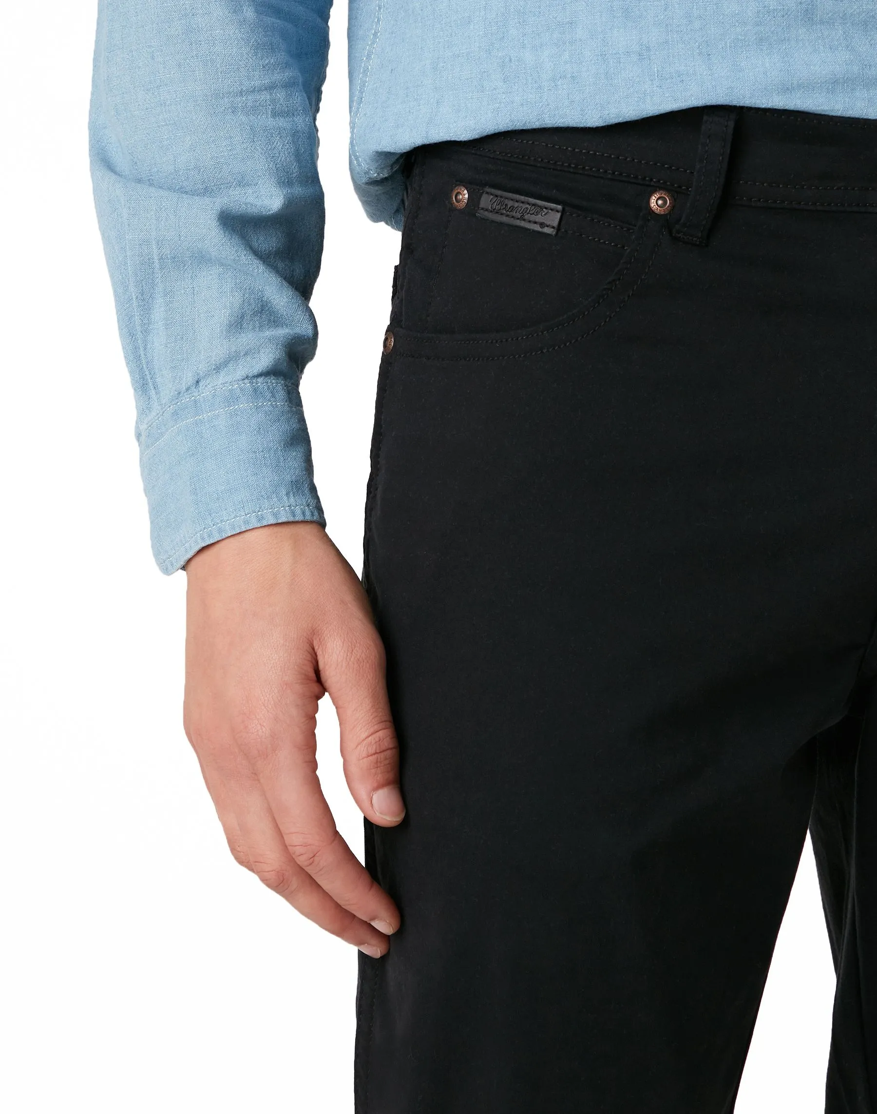 Black Wrangler Texas Slim WA Soft Fabric Jeans