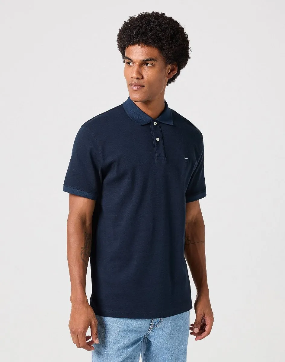 Black Iris Wrangler Tipped Short Sleeve Polo Shirt