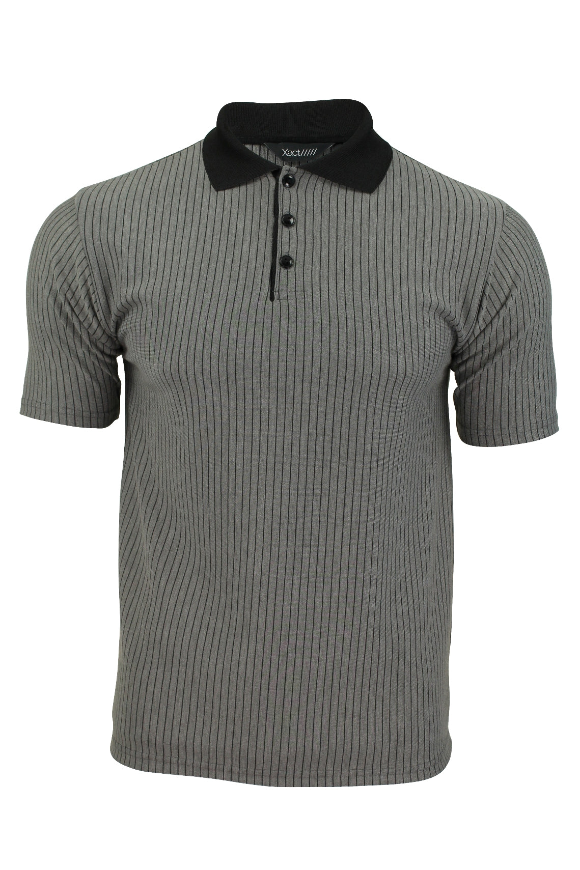 Xact Clothing Men's Short Sleeved Stripe Polo Shirt