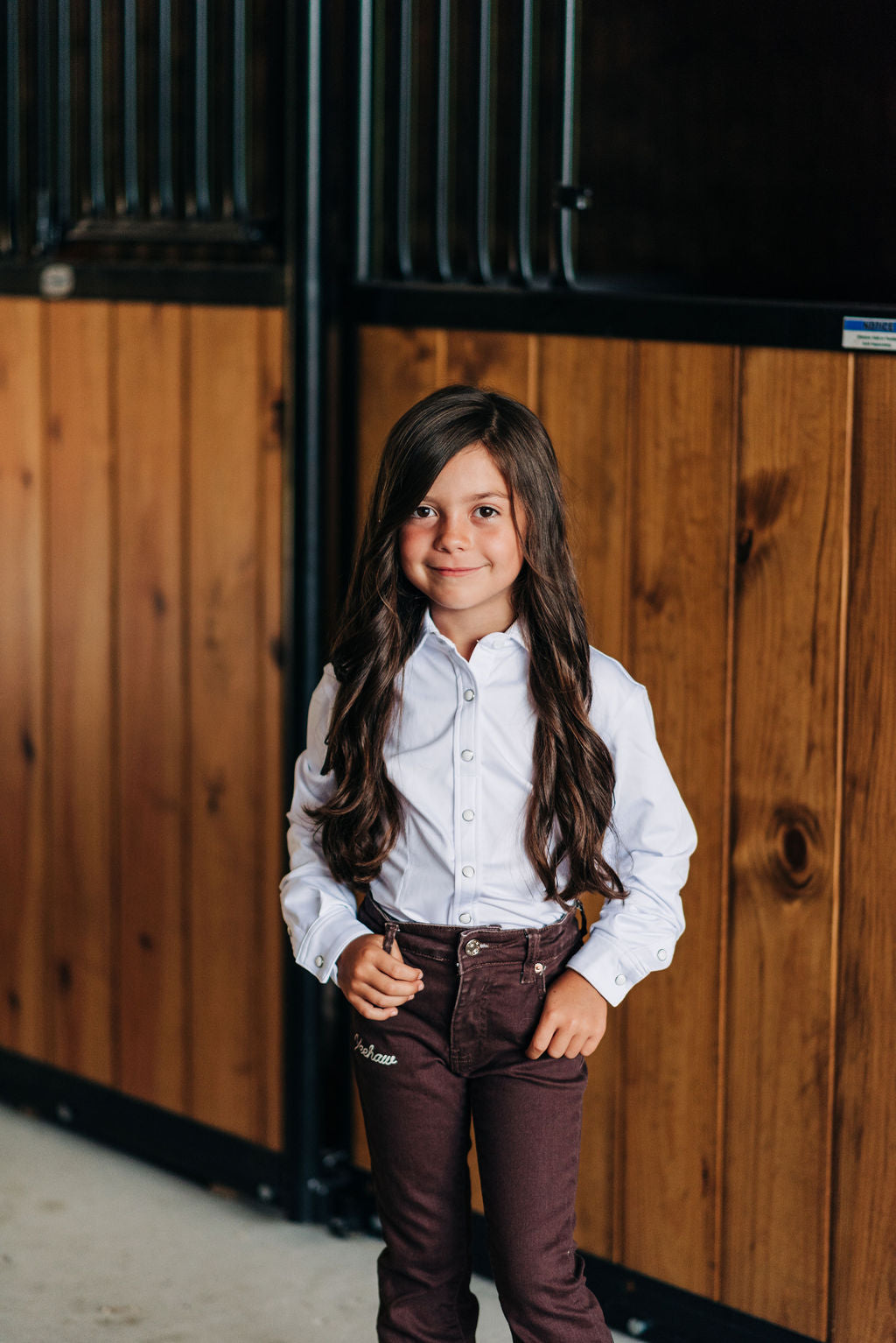 Youth White Rodeo Shirt for Performance