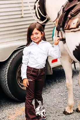 Youth White Rodeo Shirt for Performance