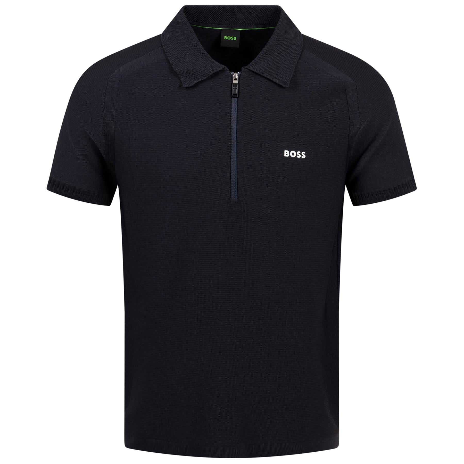 Zayno Regular Fit Dark Blue Knit Polo Shirt - SU24